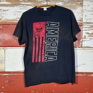 Vintage Gildan America Flag Graphic T-Shirt Patriotic‎ USA Pride